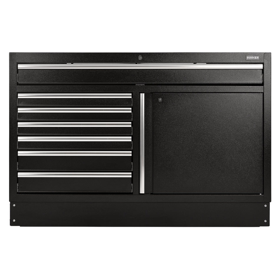 BUNKER Modular Floor Cabinet, 7 Drawer, 1360mm : Model No. MS400-7BU54