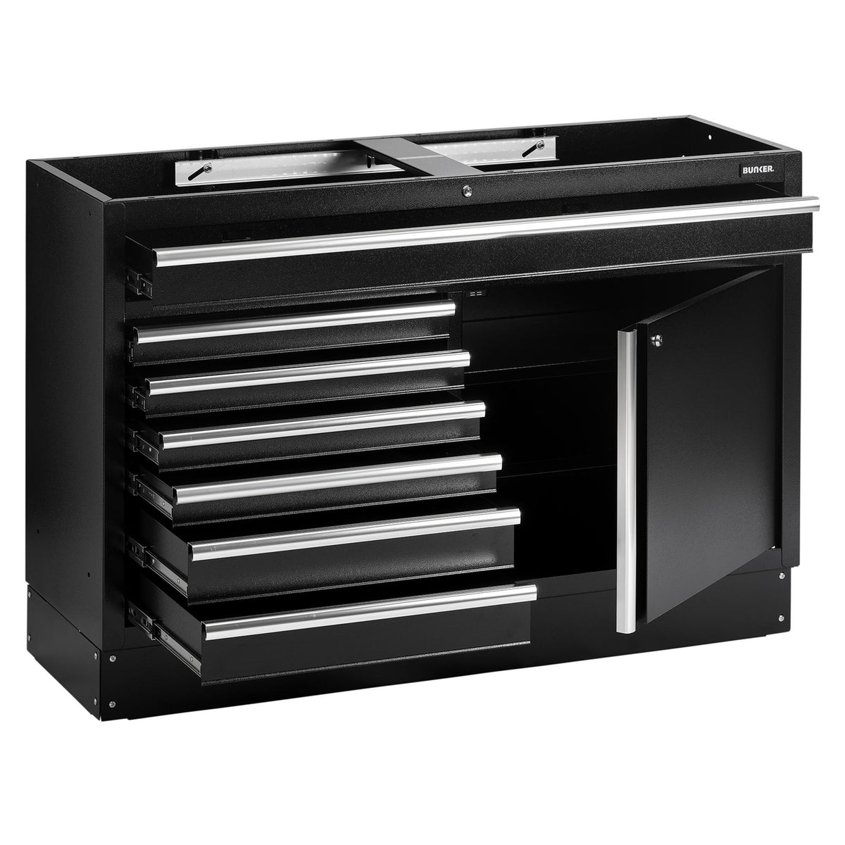 BUNKER Modular Floor Cabinet, 7 Drawer, 1360mm : Model No. MS400-7BU54