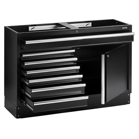 BUNKER Modular Floor Cabinet, 7 Drawer, 1360mm : Model No. MS400-7BU54