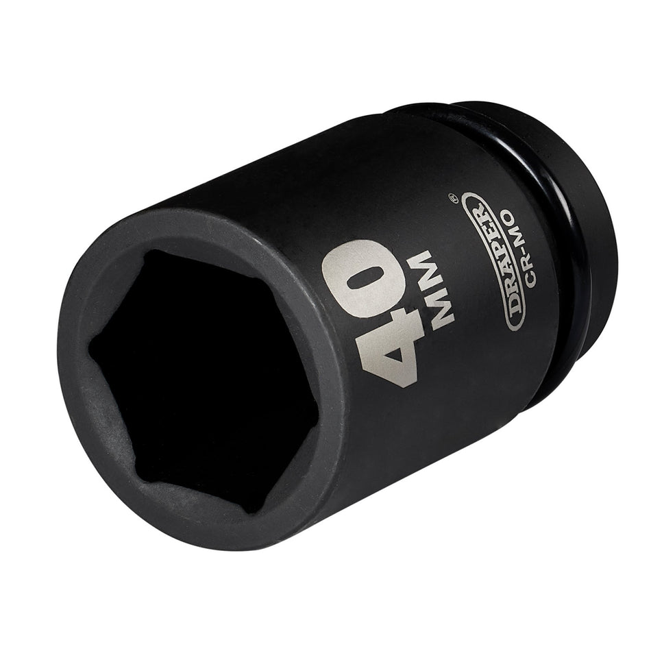 Draper HI-TORQ Deep Impact Socket, 1" Sq. Dr., 40mm: No.425D-MM