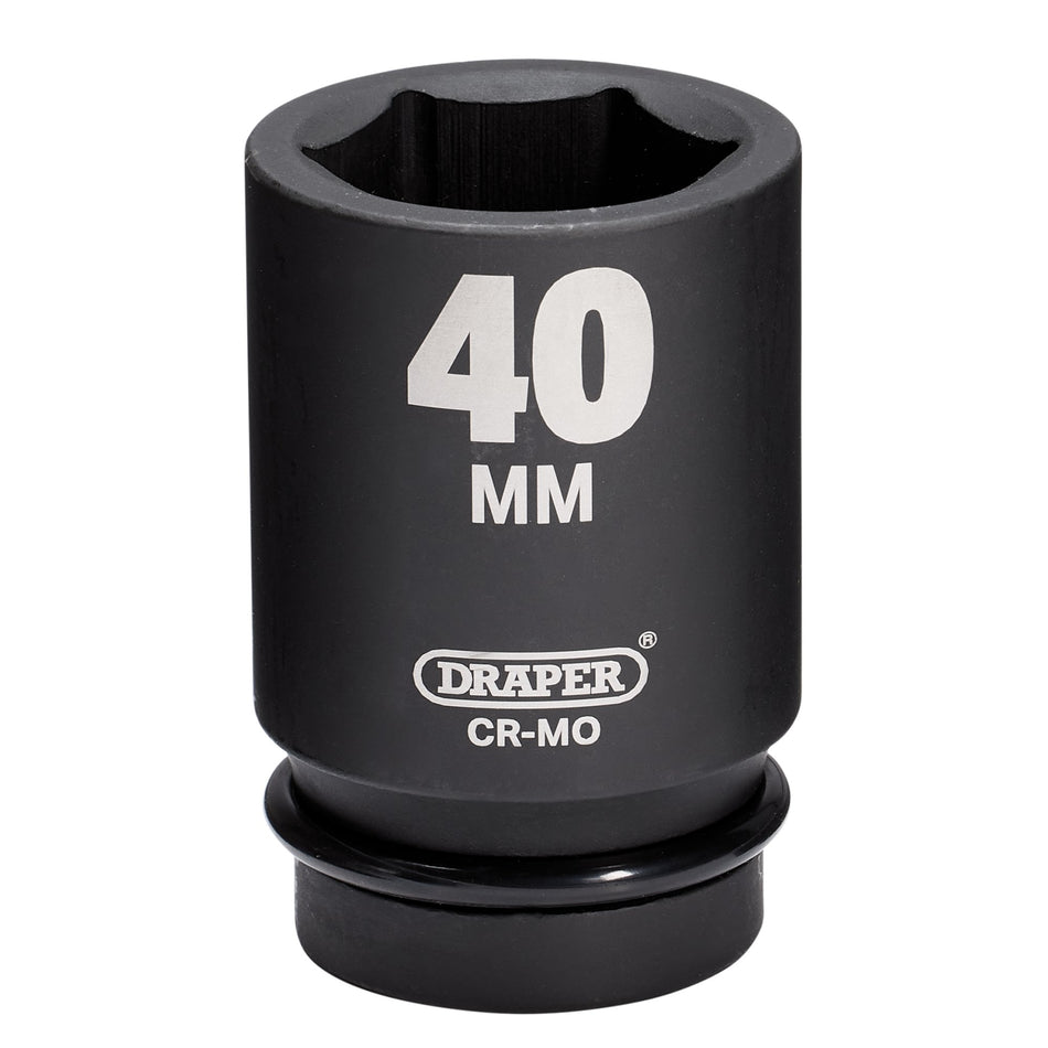 Draper HI-TORQ Deep Impact Socket, 1" Sq. Dr., 40mm: No.425D-MM