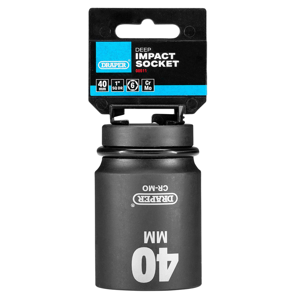 Draper HI-TORQ Deep Impact Socket, 1" Sq. Dr., 40mm: No.425D-MM