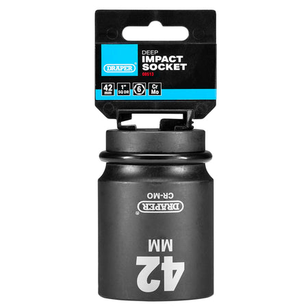 Draper HI-TORQ Deep Impact Socket, 1" Sq. Dr., 42mm: No.425D-MM