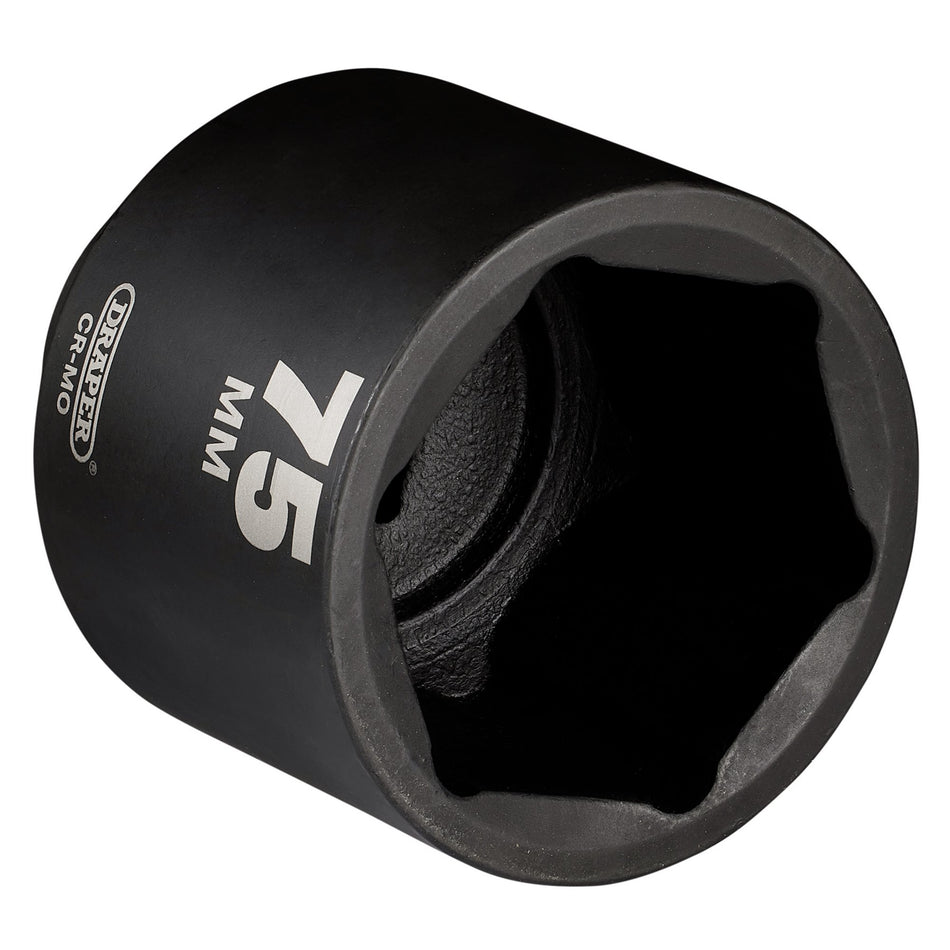 Draper HI-TORQ Deep Impact Socket, 1" Sq. Dr., 75mm: No.425D-MM