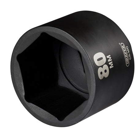 Draper HI-TORQ Deep Impact Socket, 1" Sq. Dr., 80mm: No.425D-MM