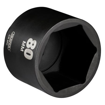 Draper HI-TORQ Deep Impact Socket, 1" Sq. Dr., 80mm: No.425D-MM
