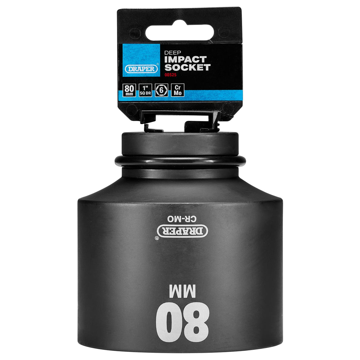 Draper HI-TORQ Deep Impact Socket, 1" Sq. Dr., 80mm: No.425D-MM