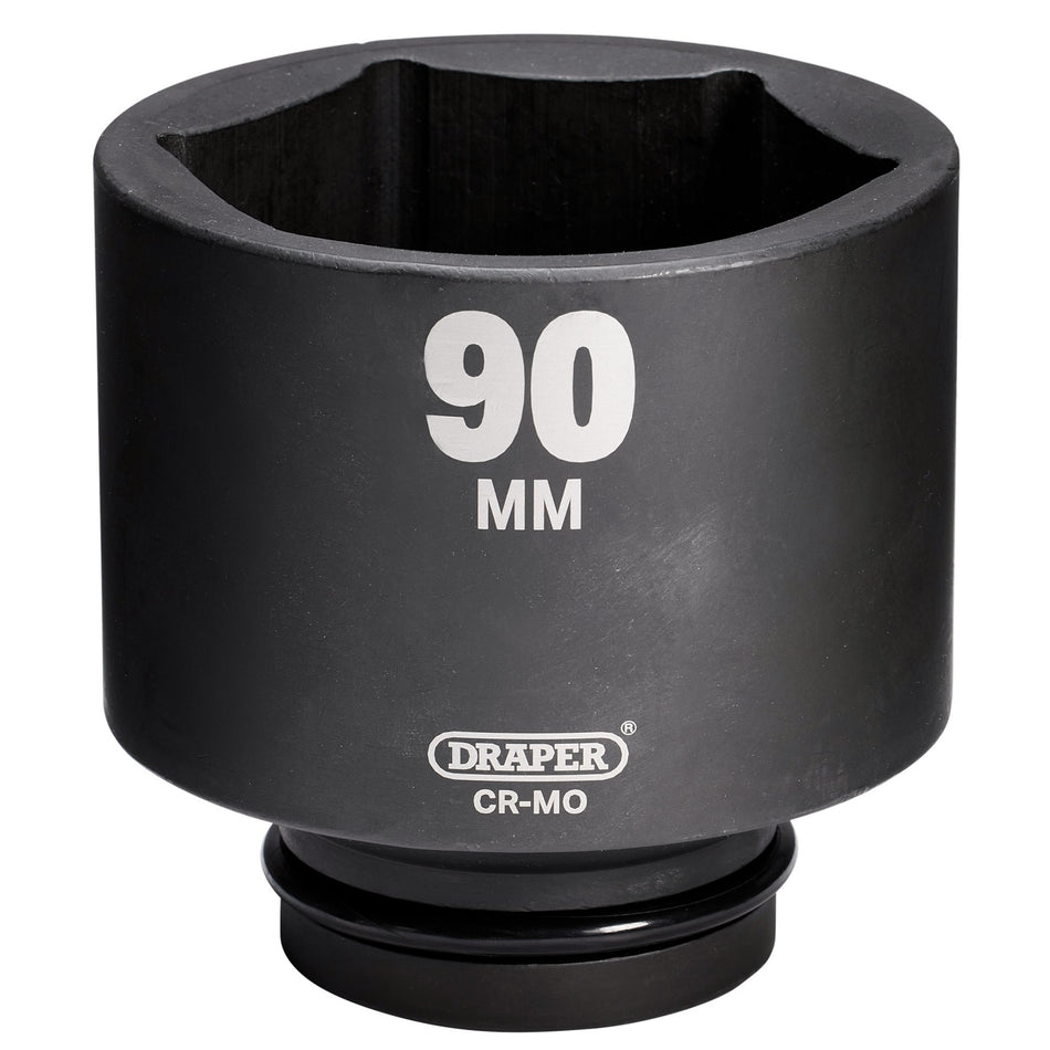 Draper HI-TORQ Deep Impact Socket, 1" Sq. Dr., 90mm: No.425D-MM