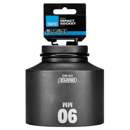 Draper HI-TORQ Deep Impact Socket, 1" Sq. Dr., 90mm: No.425D-MM