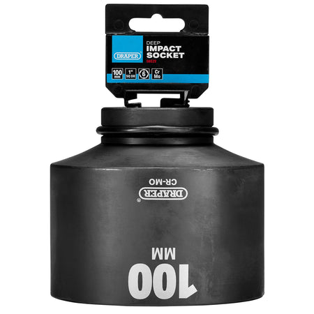 Draper HI-TORQ Deep Impact Socket, 1" Sq. Dr., 100mm: No.425D-MM