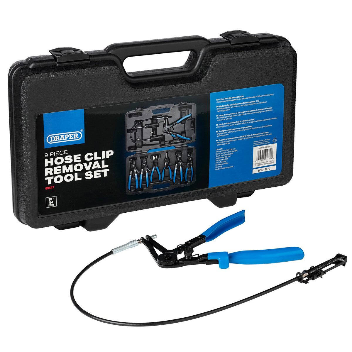 Hose Clip Removal Tool Set, 18-54mm : Model No. HCRS1