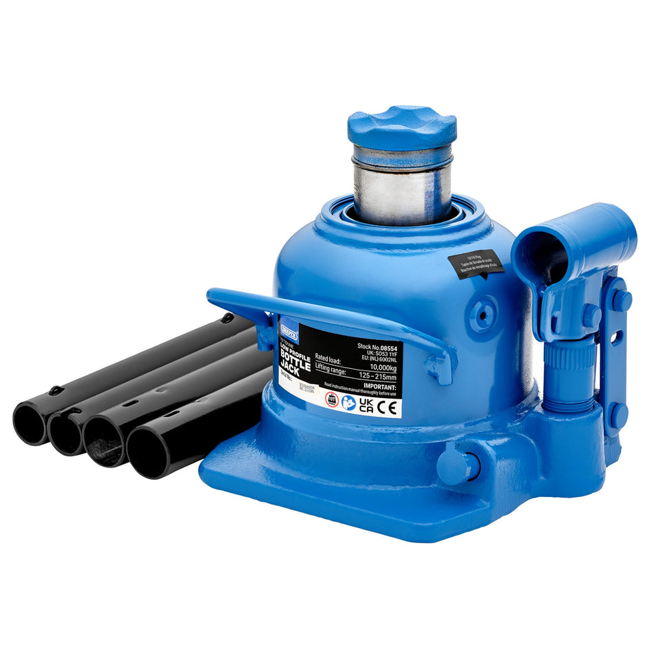 Low Profile Bottle Jack, 10 Tonne: No.BJ10LP