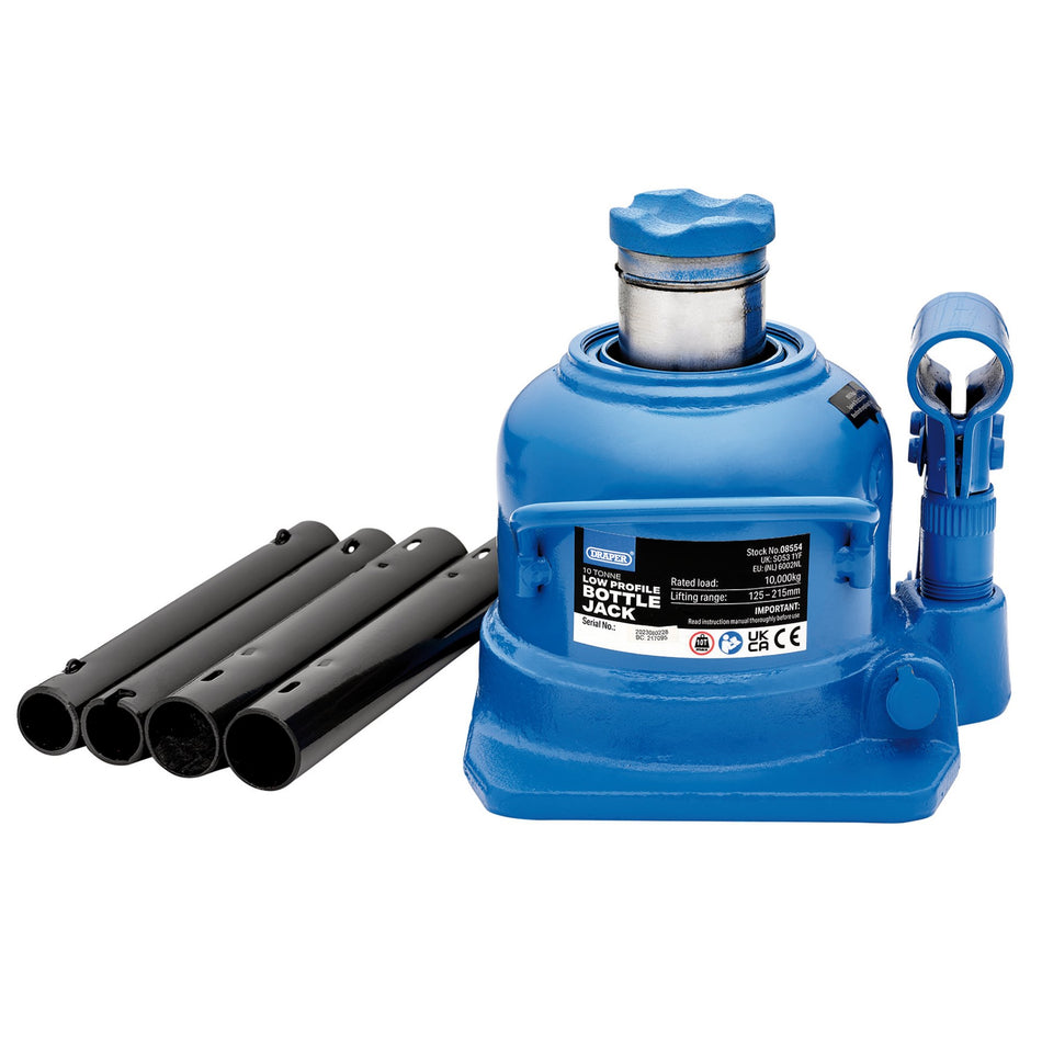 Low Profile Bottle Jack, 10 Tonne: No.BJ10LP