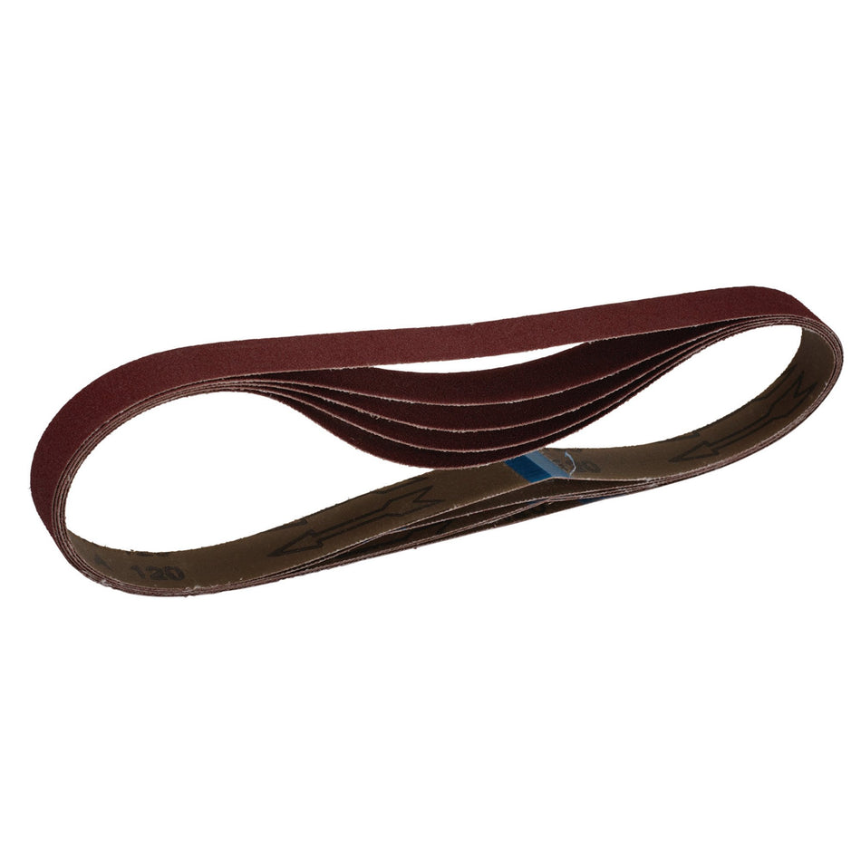 Cloth Sanding Belt, 25 x 762mm, 120 Grit (Pack of 5): Model No. SB25762