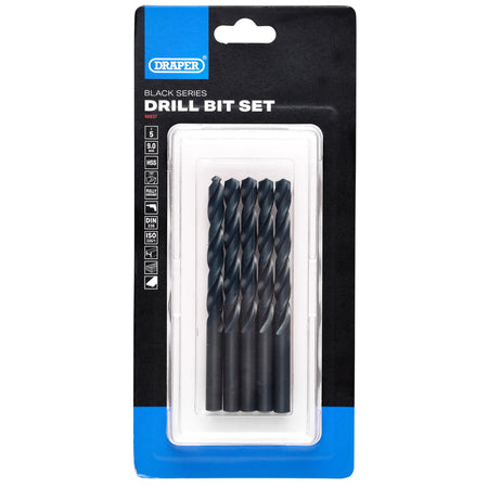 Black HSS Drill Bit, 9.0mm x 125mm (Pack of 5): No.DBBS
