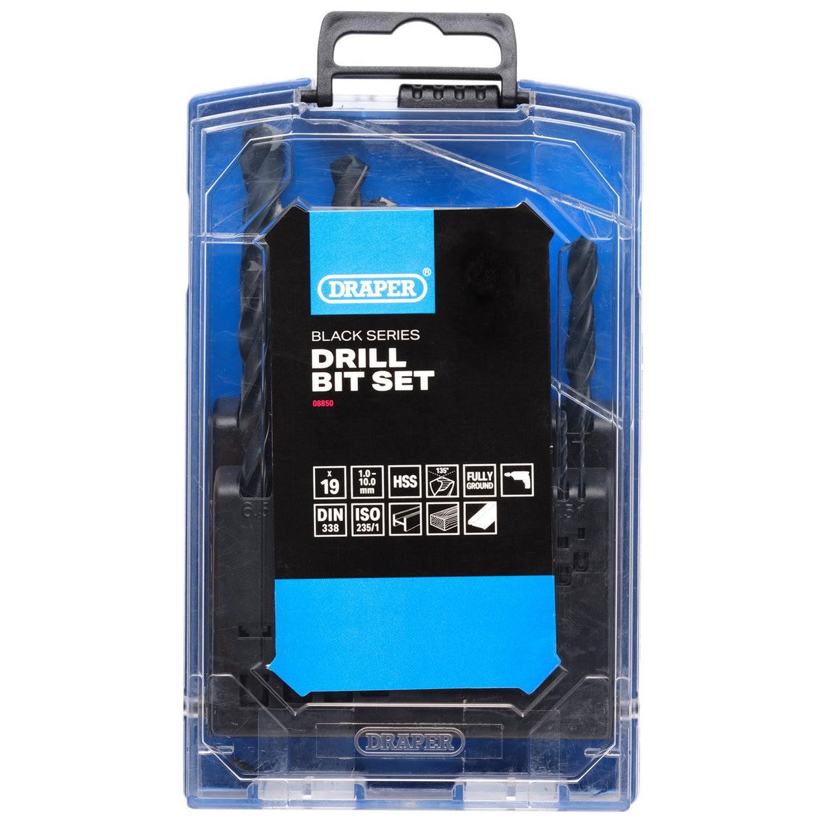 Black HSS Drill Bit Set (19 Piece): No.DBBS1
