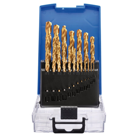 HSS Titanium Nitride Coated Drill Bit Set (19 Piece): No.DBTS2