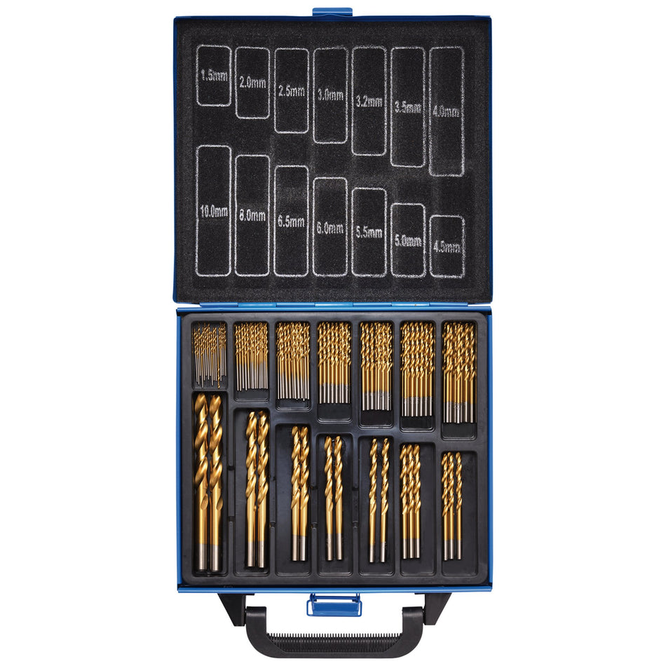 HSS Titanium Nitride Coated Drill Bit Set (99 Piece): No.DBTS4