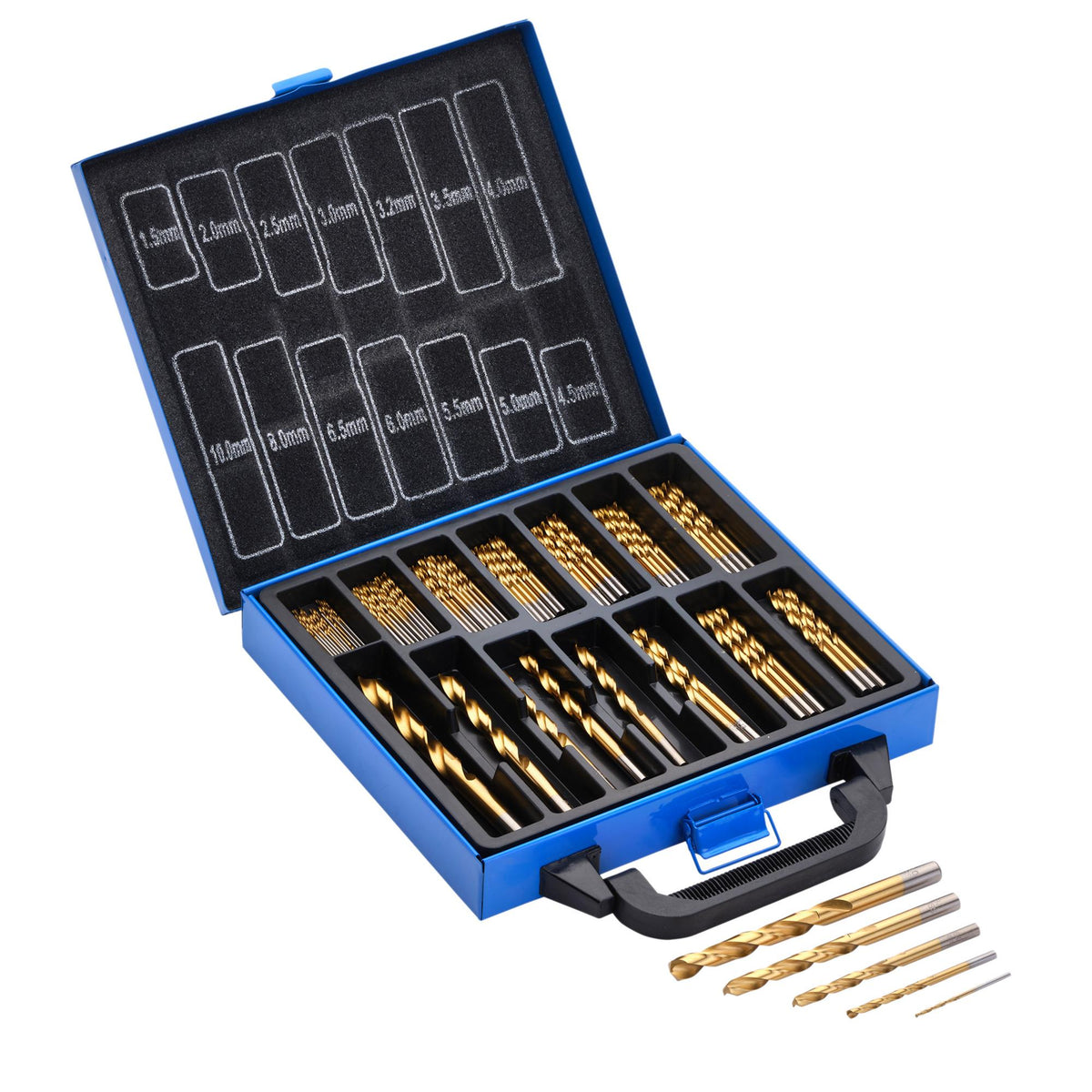 HSS Titanium Nitride Coated Drill Bit Set (99 Piece): No.DBTS4