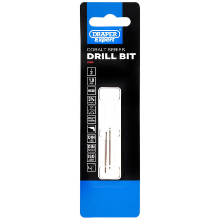 Draper Expert HSSE M35 Cobalt Drill Bit, 1.0mm x 34mm (Pack of 2): No.DBCS