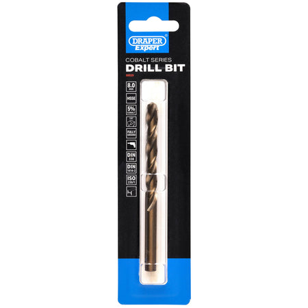 Draper Expert HSSE M35 Cobalt Drill Bit, 8.0mm x 117mm: No.DBCS