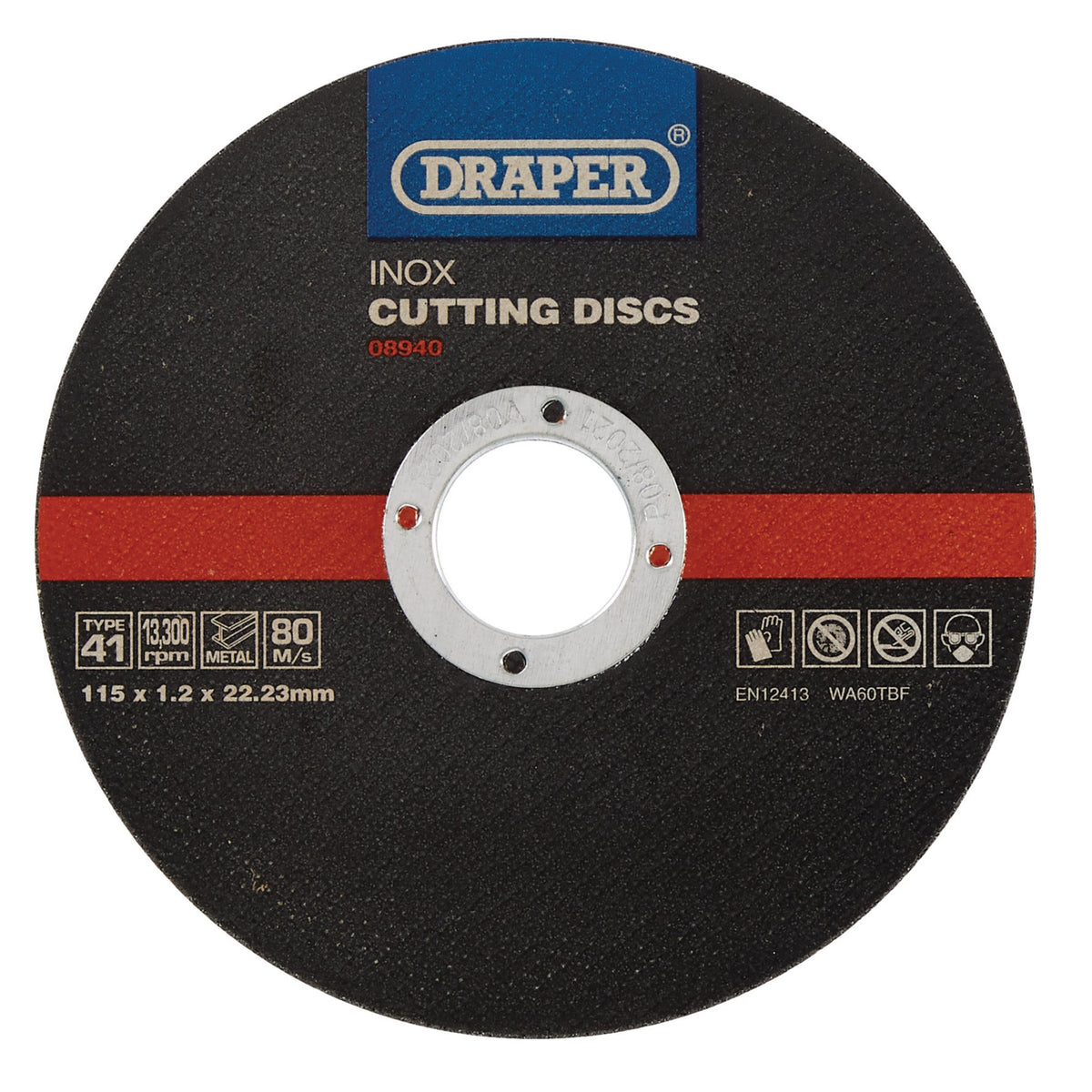 Inox Flat Metal Cutting Discs, 115 x 22.2 x 1.2mm (Pack of 10): Model No. CGF17