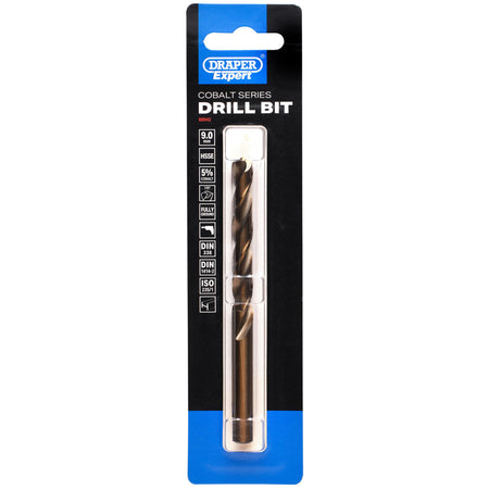 Draper Expert HSSE M35 Cobalt Drill Bit, 9.0mm x 125mm: No.DBCS