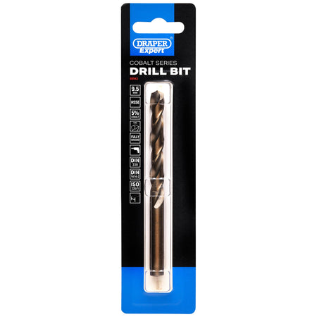 Draper Expert HSSE M35 Cobalt Drill Bit, 9.5mm x 133mm: No.DBCS