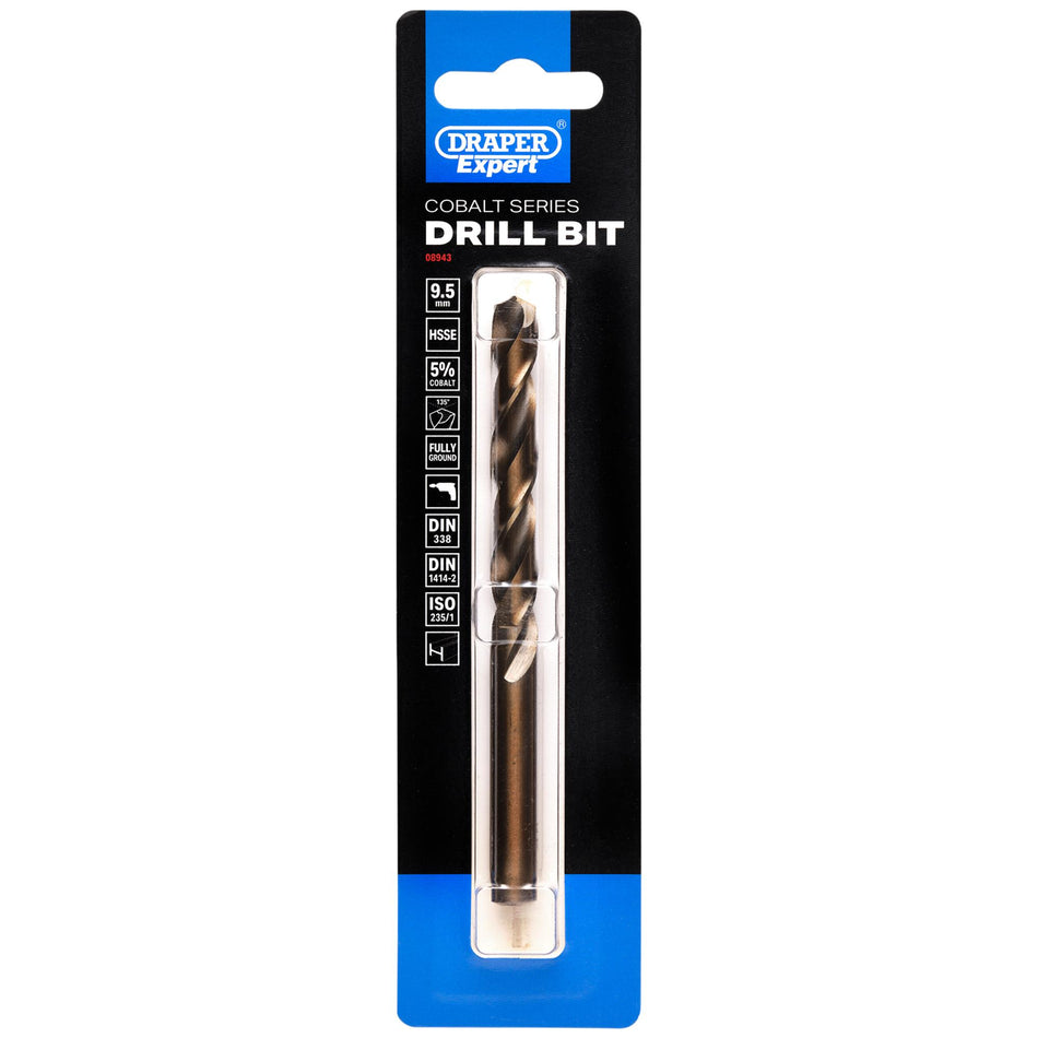 Draper Expert HSSE M35 Cobalt Drill Bit, 9.5mm x 133mm: No.DBCS