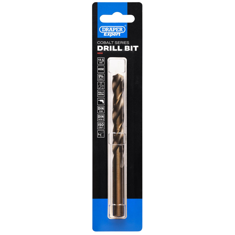 Draper Expert HSSE M35 Cobalt Drill Bit, 11.5mm x 142mm: No.DBCS