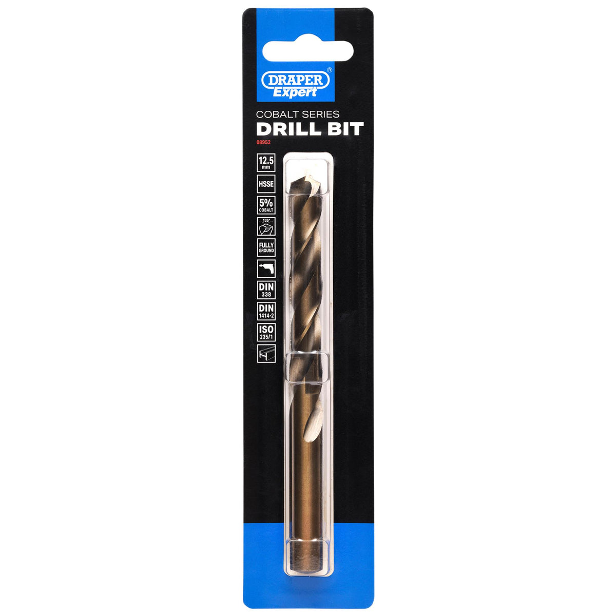 Draper Expert HSSE M35 Cobalt Drill Bit, 12.5mm x 151mm: No.DBCS