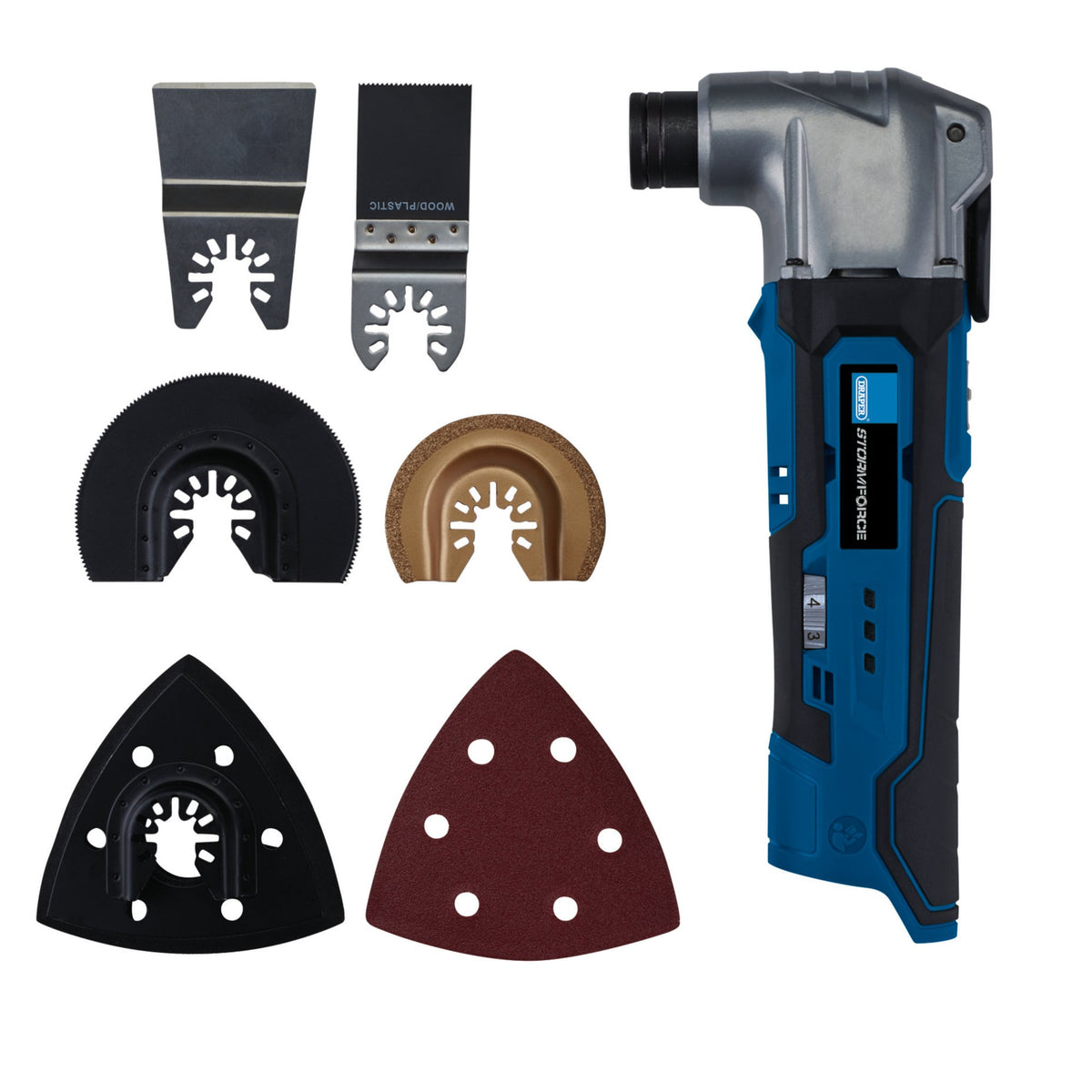 DRAPER Draper Storm Force 10.8V Oscillating Multi-Tool (Sold Bare) Model No. OMT108