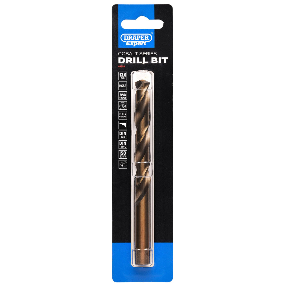 Draper Expert HSSE M35 Cobalt Drill Bit, 13.0mm x 151mm: No.DBCS