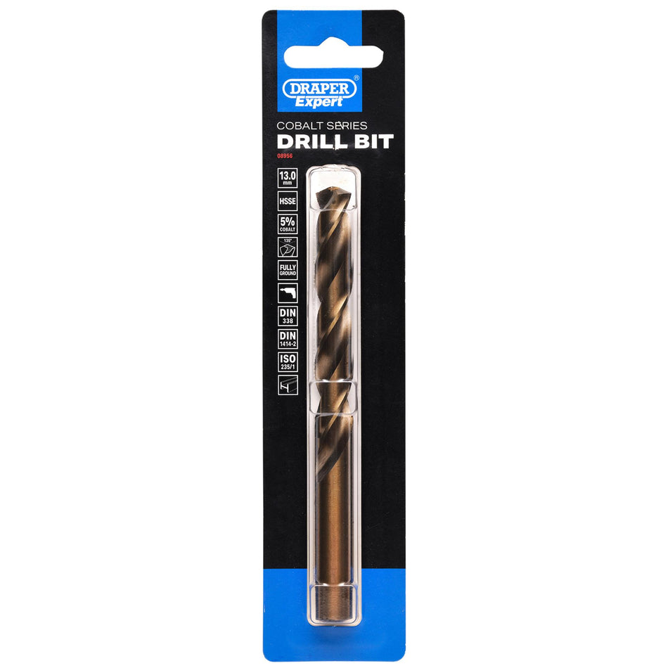 Draper Expert HSSE M35 Cobalt Drill Bit, 13.0mm x 151mm: No.DBCS