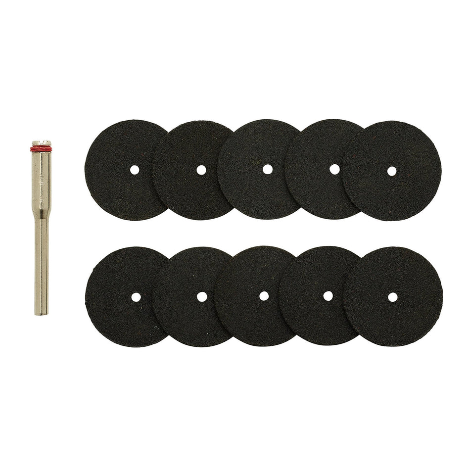 Cutting Wheels and Holder for D20 Engraver/Grinder (10 Piece) : Model No. AD20EG-3