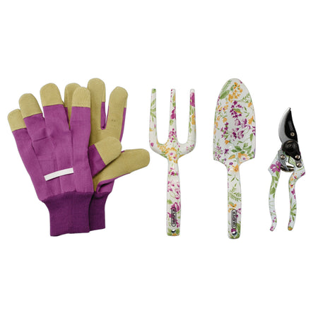 DRAPER Garden Tool Set with Floral Pattern (4 Piece) Model No. AFTS/4