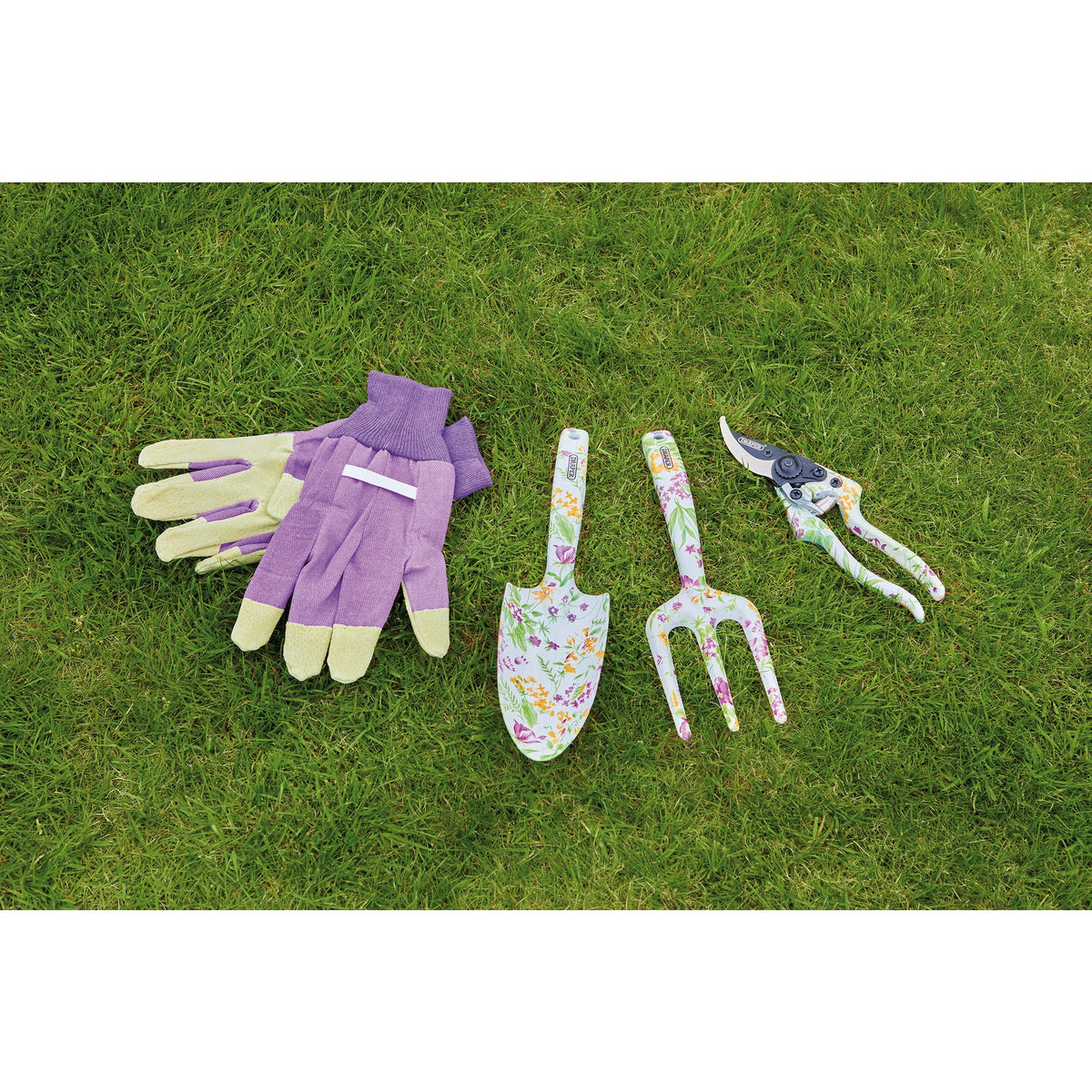 DRAPER Garden Tool Set with Floral Pattern (4 Piece) Model No. AFTS/4