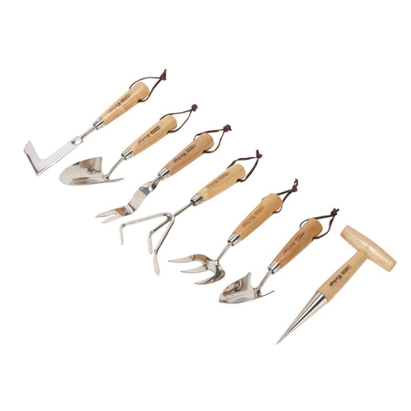 Draper Heritage Stainless Steel Garden Tool Set with Ash Handles (7 Piece) : Model No. GTS7/HER