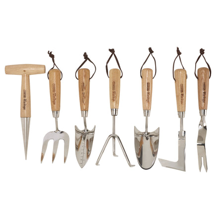 Draper Heritage Stainless Steel Garden Tool Set with Ash Handles (7 Piece) : Model No. GTS7/HER