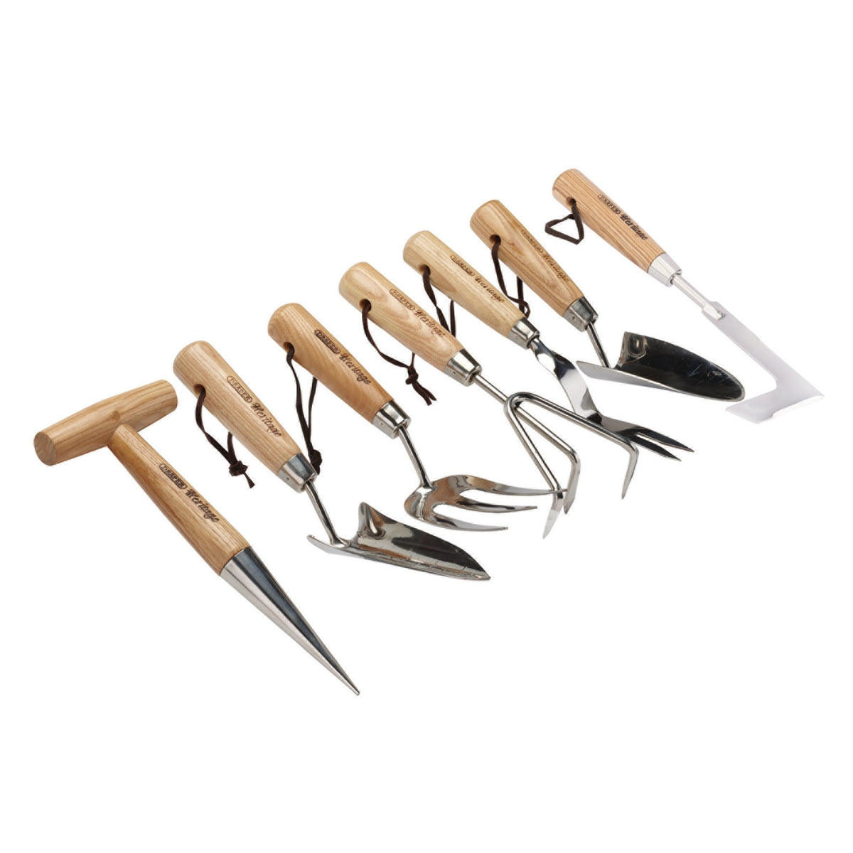 Draper Heritage Stainless Steel Garden Tool Set with Ash Handles (7 Piece) : Model No. GTS7/HER