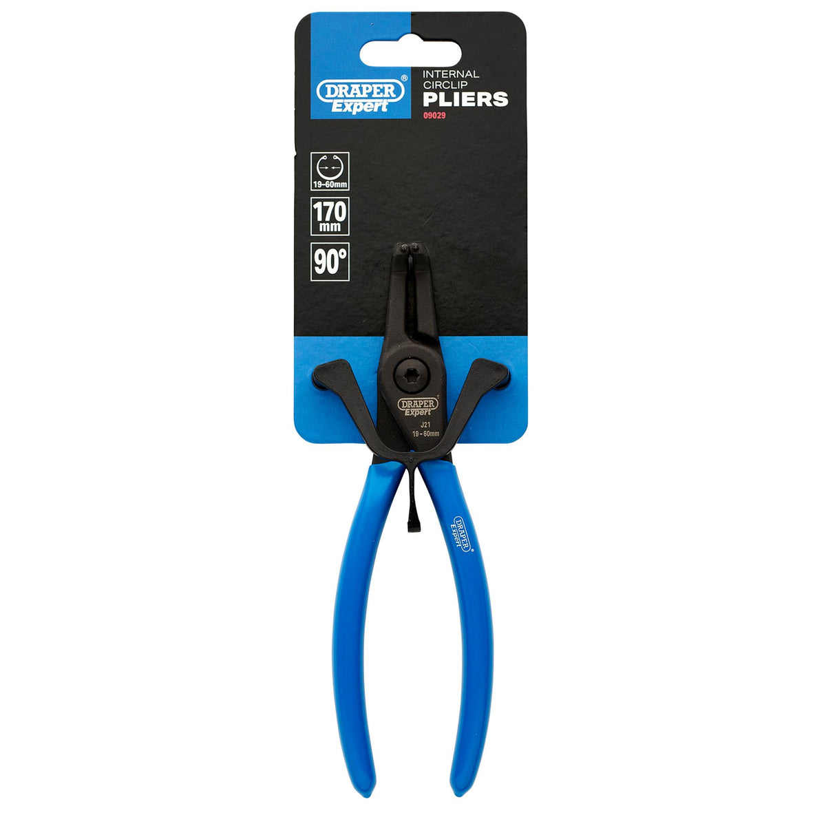 Draper Expert 90 Internal Circlip Pliers, J21, 170mm : Model No. 50/INT/90