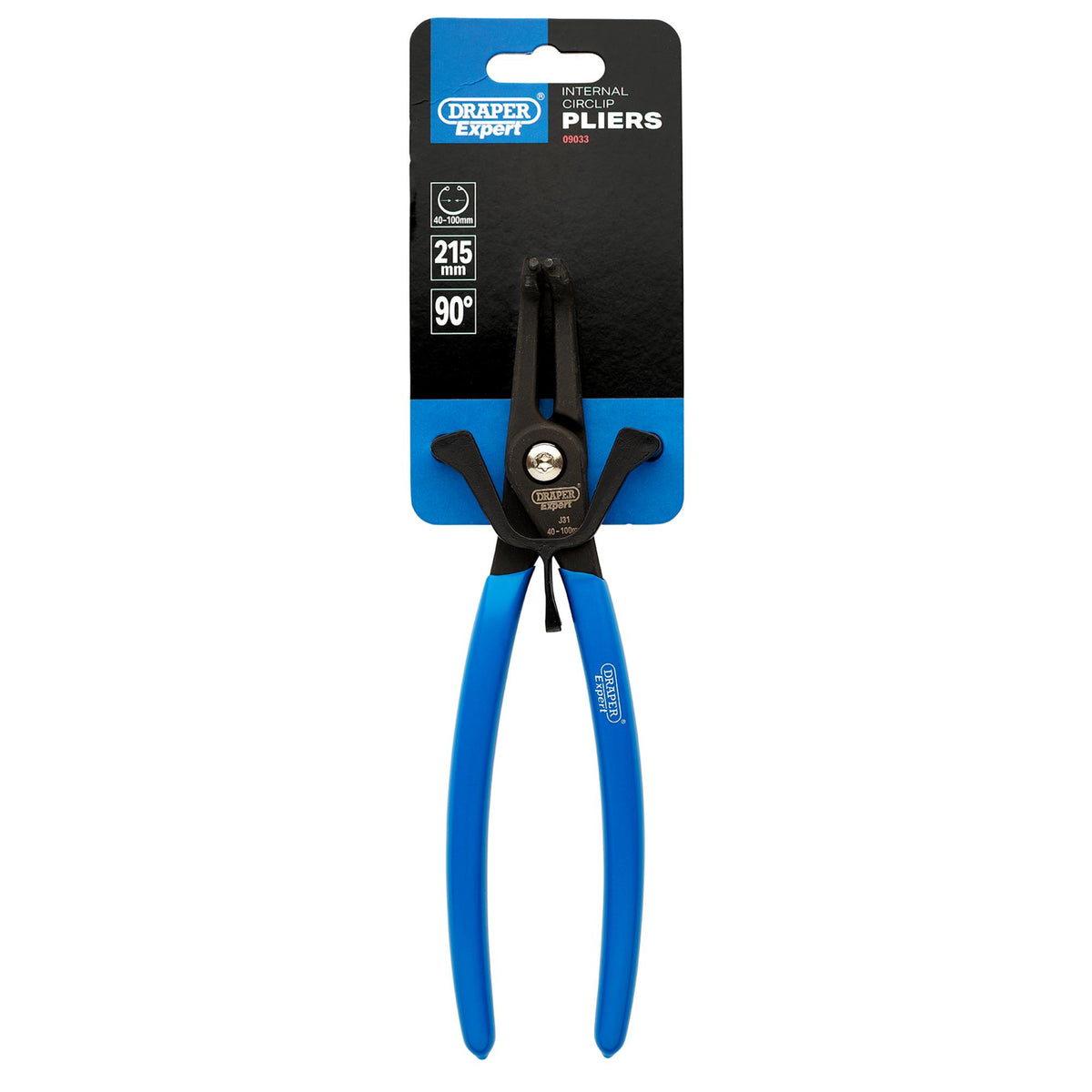 Draper Expert 90 Internal Circlip Pliers, J31, 215mm : Model No. 50/INT/90