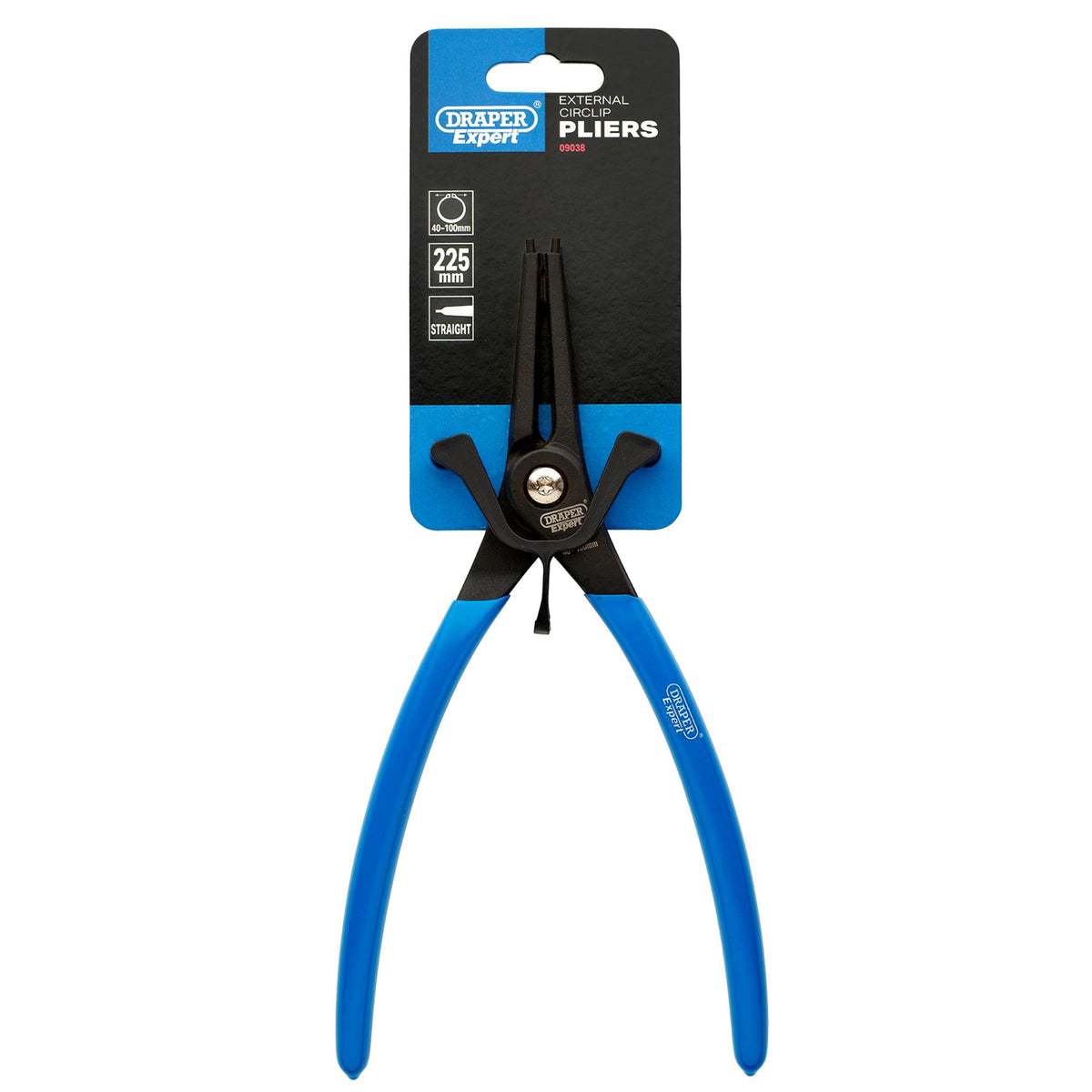 Draper Expert Straight Tip External Circlip Pliers, A3, 225mm : Model No. 51/EXT