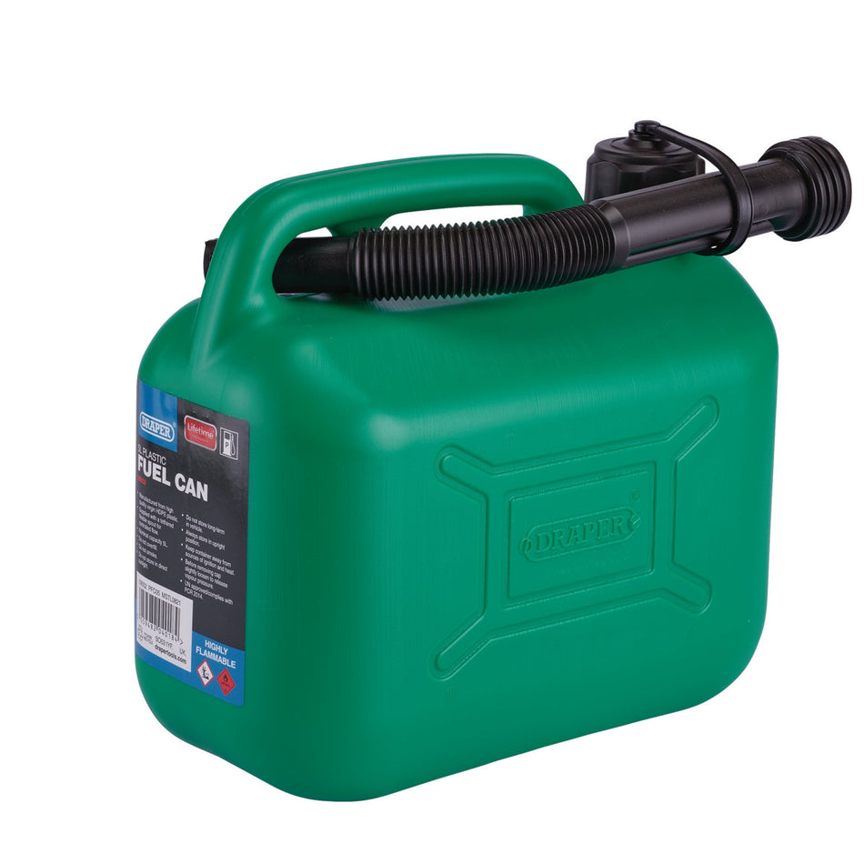 Plastic Fuel Can, 5L, Green : Model No. PFC05