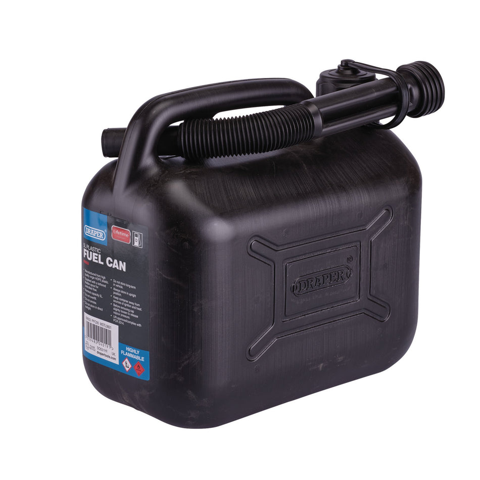 Plastic Fuel Can, 5L, Black : Model No. PFC05