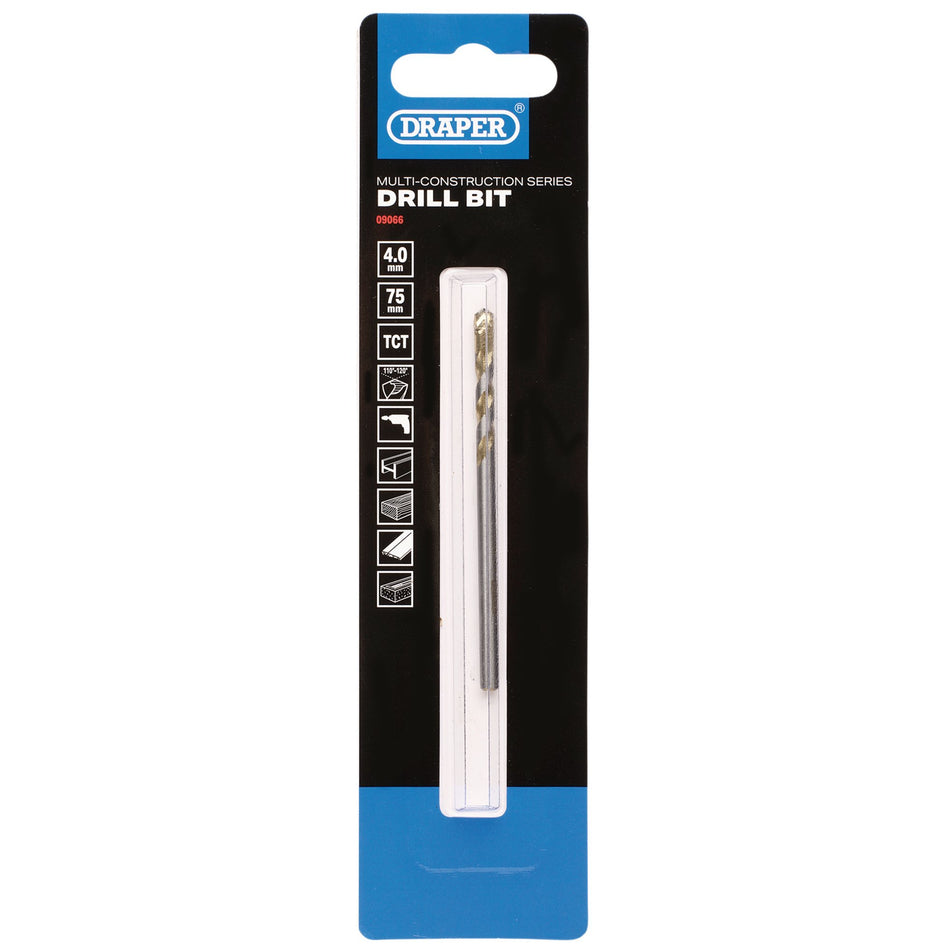 Multi Construction TCT Drill Bit, 4.0 x 75mm : Model No. DBMCS