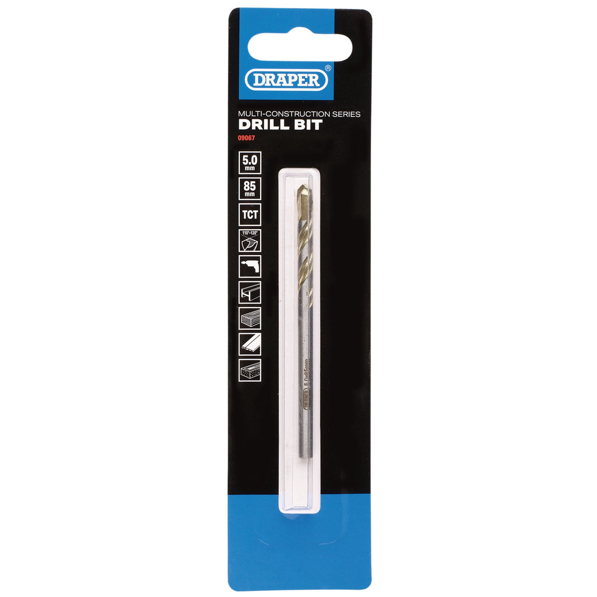 Multi Construction TCT Drill Bit, 5.0 x 85mm : Model No. DBMCS