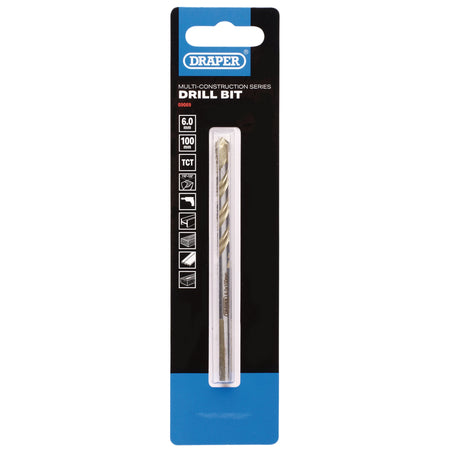 Multi Construction TCT Drill Bit, 6.0 x 100mm : Model No. DBMCS