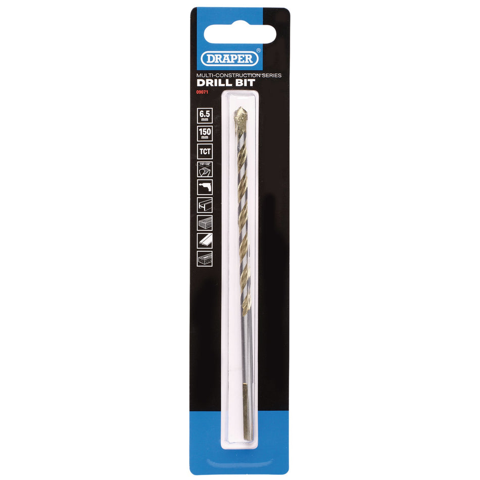 Multi Construction TCT Drill Bit, 6.5 x 150mm : Model No. DBMCS