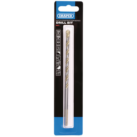 Multi Construction TCT Drill Bit, 7.0 x 150mm : Model No. DBMCS